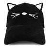  Costume Cat Ear and Whisker Velvet Structured Baseball Cap