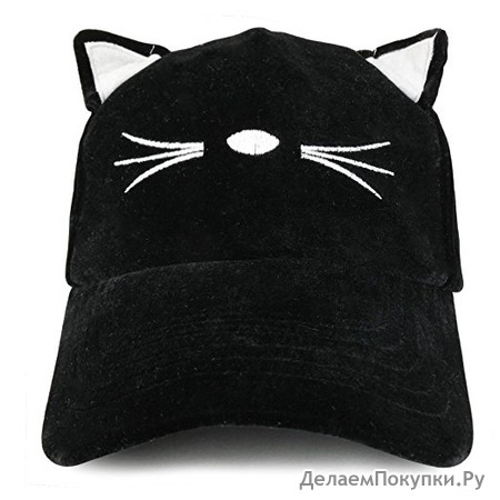  Costume Cat Ear and Whisker Velvet Structured Baseball Cap