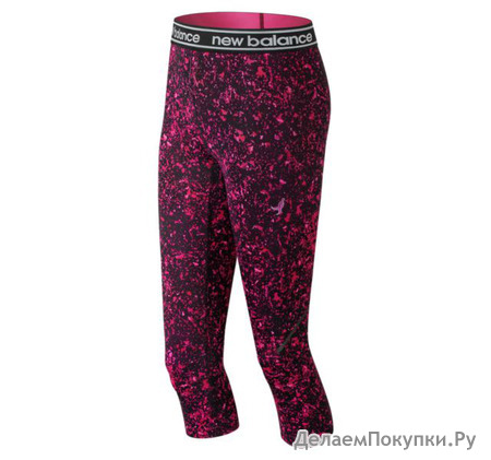 new balance Women's Pink Ribbon Printed Accelerate Capri