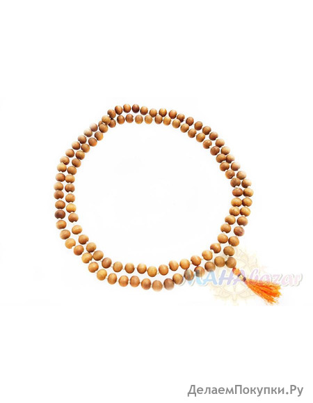    108 , 5 ,  .; Sandal japa mala 108 beads, 5 mm, MAHAbazar.ru