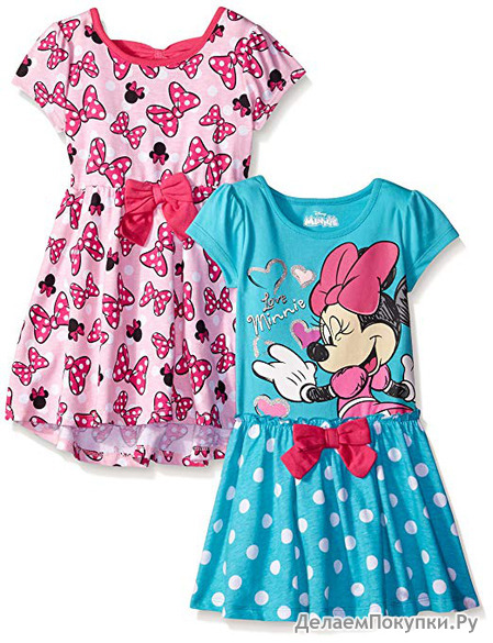 Disney Girls' 2 Pack Minnie Mouse Dresses