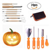Pumpkin Carving Kit Halloween Creative 14 Pieces of Sturdy Stainless Steel Pumpkin Carving Tool Fruit and Vegetable Carved Kitchen Tools DIY Pumpkin Light Decoration