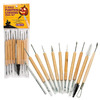 Pumpkin Carving Tools- Halloween Sculpting Kit with 11 Double Sided Pieces (21 Tool Set) for Jack-O-Lanterns and More