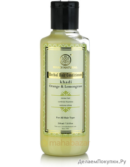      , 210 ,  ; Orange & Lemongrass Herbal Hair Conditioner, 210 ml, Khadi