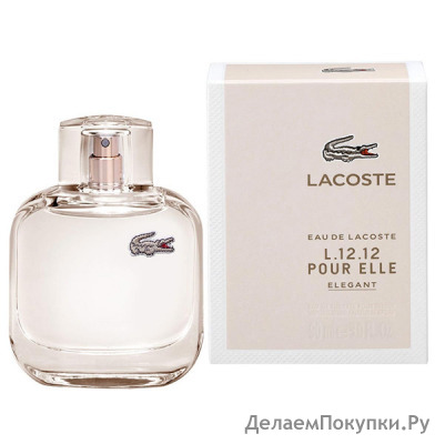 LACOSTE EAU DE LACOSTE L.12.12 POUR ELLE ELEGANT EAU DE TOILETTE 90ML