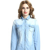 Walk Arrive Womens Denim Shirt Button Down Denim Shirt Long Sleeve Denim Shirt Denim Blouse With Pockets