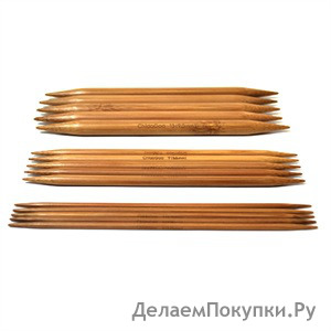 ChiaoGoo Спицы чулочные длиной 15 см бамбуковые.