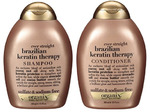 Organix Ever Straight Brazilian Keratin Therapy, DUO Set Shampoo + Conditioner, 13 Ounce, 1 Each