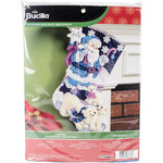 Bucilla 18-Inch Christmas Stocking Felt Applique Kit, 86653 Arctic Santa