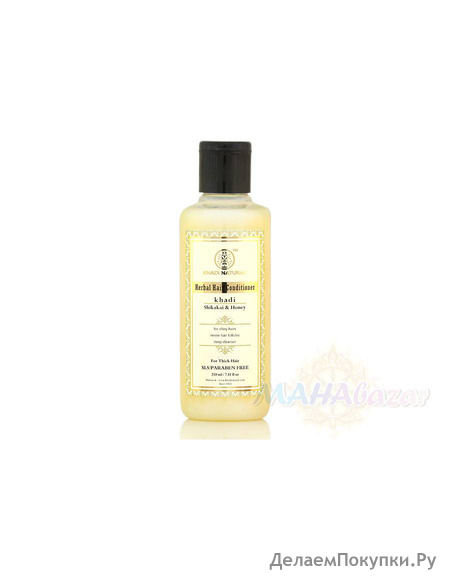       210 ,  ; Shikakai & Honey Hair Conditioner - SLS & Paraben Free, 210 ml, Khadi