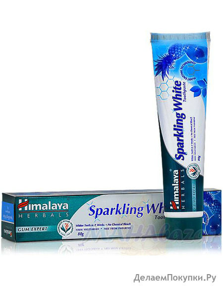       , 80 ,  ; Sparkling White Toothpaste, 80 g, Himalaya