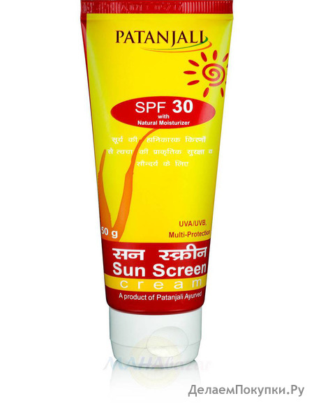    30, 50 , ; Sun Screen Cream SPF 30, 50 g, Patanjali