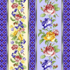 Ткань Вафельное полотно (Роза фиолет ягоды смородины 5351-1)