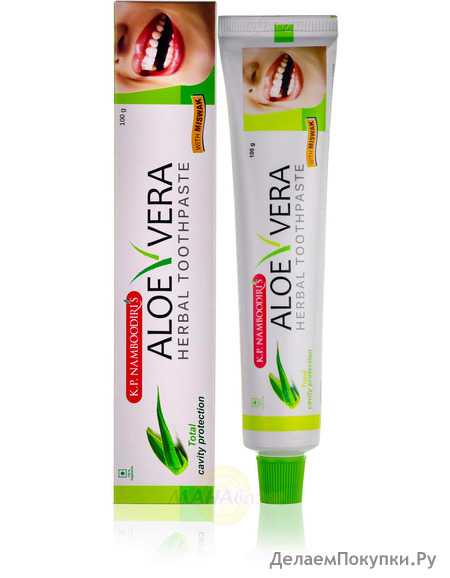     , 100 ,  .. ; Aloe Vera Herbal toothpaste, 100 g, K.P. Namboodiri's