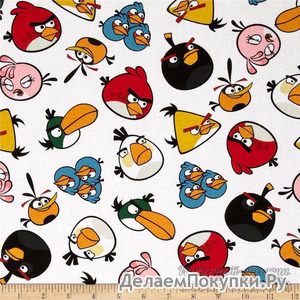 Срочно нужен хлопок с мелким рисунком Angry Birds: Группа Хочу купить