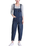 Yeokou Women's Casual Denim Cropped Harem Overalls Pant Jeans Jumpsuits