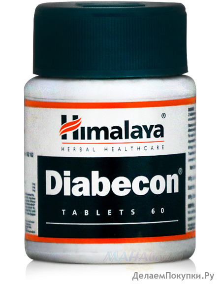 Диaбекон для лечения диабета, 60 таб, производитель Хималая; Diаbecon, 60 tabs, Himalaya