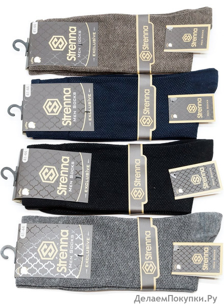 Хлопковые Мужские Носки Ассорти 12 шт. пар/уп. (41-44) Cotton - Strenna