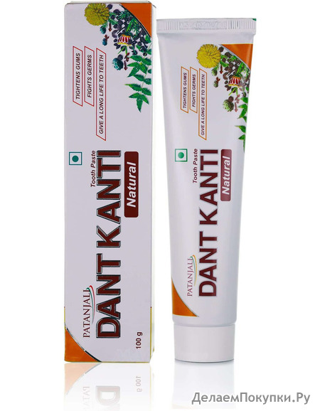      , 100 , ; Dant Kanti Natural Tooth Paste, 100 g, Patanjali