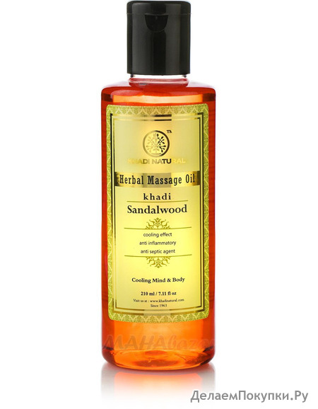   , 210 ,  ; Sandalwood Herbal Massage Oil, 210 ml, Khadi