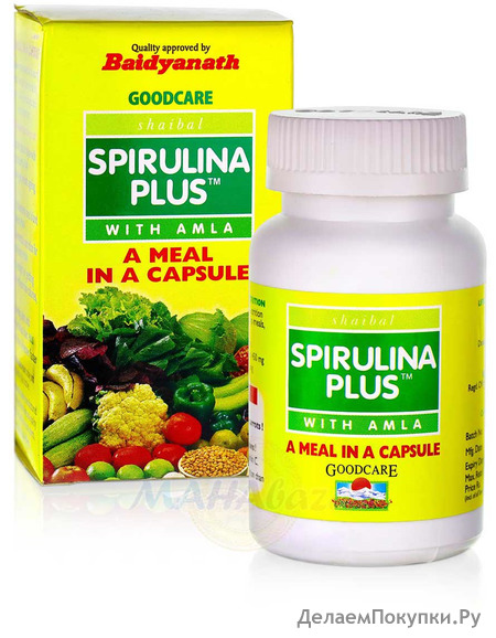  ,  , 60 ,  ; Spirulina plus, 60 caps, Goodcare (Baidyanath)