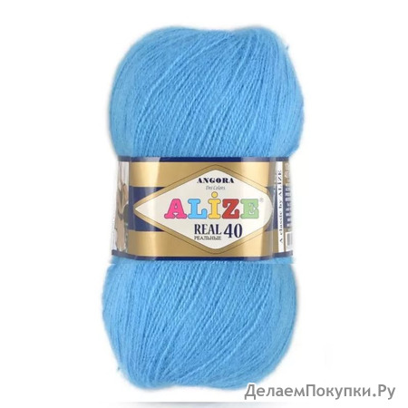 ANGORA REAL 40, 40%-шерсть,60%-акрил,  100 г/480 м