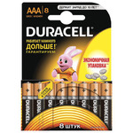 Батарейки DURACELL Basic AAA LR03, Alkaline, 8шт, в блистере, 1.5В 453558