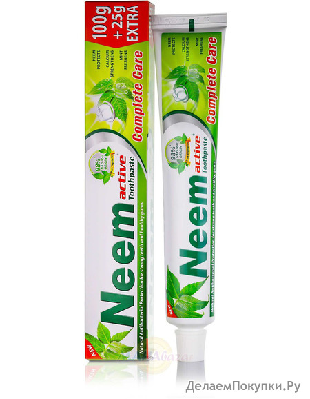    , 100  + 25 ,   ; Neem Active Toothpaste, 100 g + 25 g, Jyothy Laboratories ltd