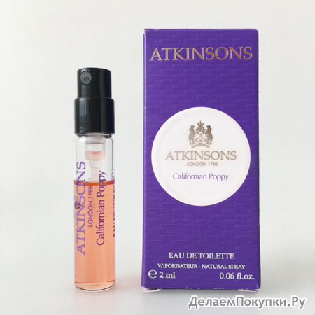 ATKINSONS CALIFORNIAN POPPY lady vial 2ml edt