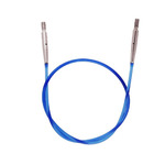 10632 Knit Pro Тросик (заглушки 2шт, ключик) для съемных спиц, длина 28см (готовая длина спиц 50см), синий