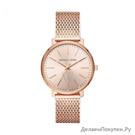 Michael Kors MK4340 Women's Pyper Stainless Steel Mesh Rose Gold-tone Dial