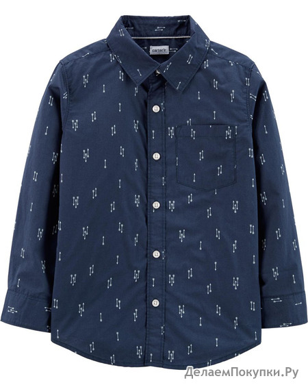 Poplin Button-Front Shirt