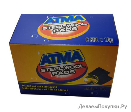   ATMA STEEL WOOL PADS lemon, 6 .