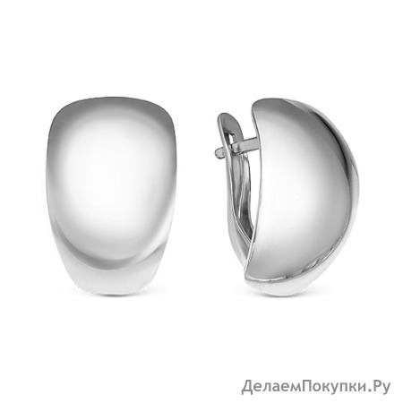 Серьги из серебра родированные