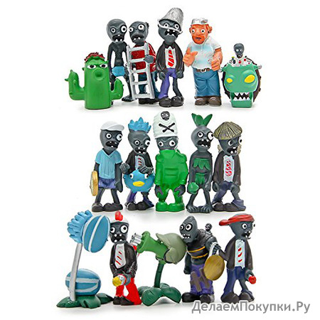 Maggift Plants vs Zombies Series PVC Toys,16 Piece