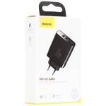   Baseus Mirror Lake 30W Digital Display 4 USB EU (4USB: 5V 2.4A Max) CCJMHB-B01 