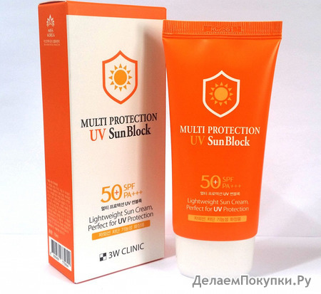   MULTI PROTECTION UV SUN BLOCK SPF 50+ PA +++, 3W CLINIC