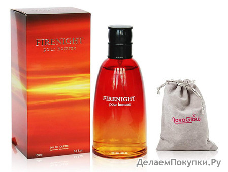 Firenight Pour Homme Eau de Toilette Perfume For Men With Luxurious Suede NovoGlow Pouch - 3.4 OZ