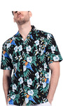   Boisouey Men's 100% Cotton Button Down Short Sleeve Hawaiian Shirt