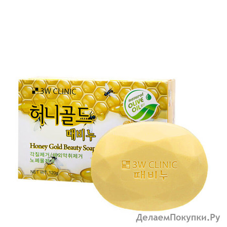 3W CLINIC    Honey Gold Beauty Soap, 120 