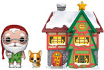 Funko 44423 POP. Town: Holiday-Santas House w/Santa & Nutmeg Collectible Figure, Multicolour, Multicolor