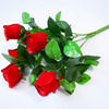 Роза " Жар" 7 веток 7 цветков,60см