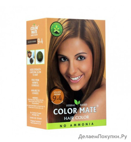 Color Mate Hair Color. Golden Brown 9.4/      -,  9.4