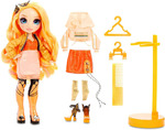 Rainbow Surprise Rainbow High Poppy Rowan  Orange Fashion Doll with 2 Outfits