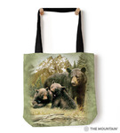 The Mountain Tote Bag - Black Bear Family
