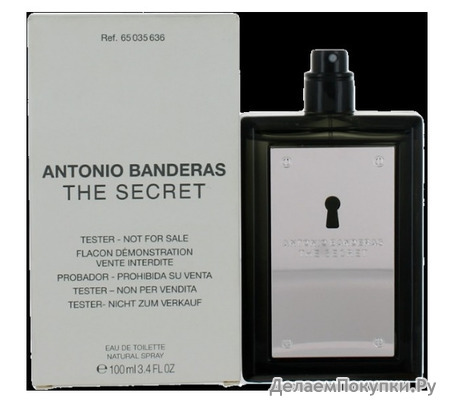 The Secret for Men By: Antonio Banderas  Eau de Toilette Spray TESTER 3.4 oz
