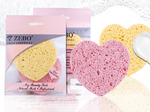 Zebo Professional Спонж для умывания пористый форме Сердца 1 упаковка