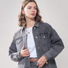 Куртка джинсовая Over-size  Цвет: светло-серый   Артикул: D51.020