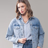 Куртка джинсовая укороченная  Цвет: голубой  Артикул: D51.021