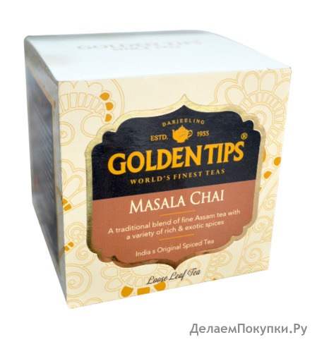  ""   . Golden Tips Masala Chai Paper Box 125